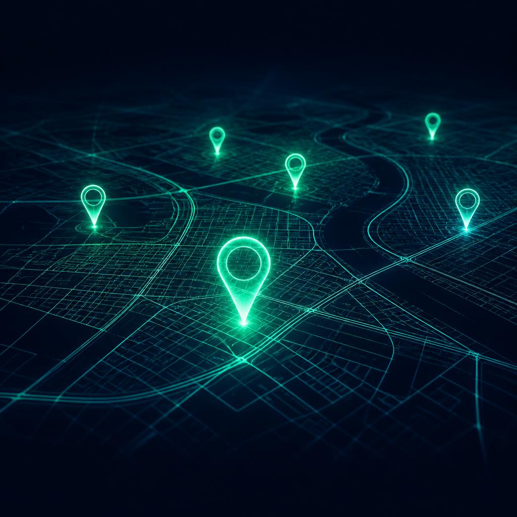 Mapa com empresas encontradas por nicho e cidade